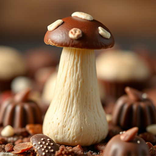 Stacked Magic Mushroom Chocolates Macro