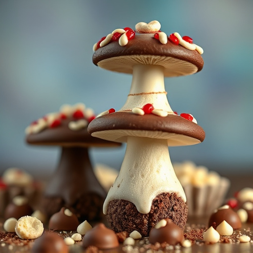 Stacked Magic Mushroom Chocolates Macro