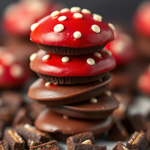 Stacked Magic Mushroom Chocolates Macro