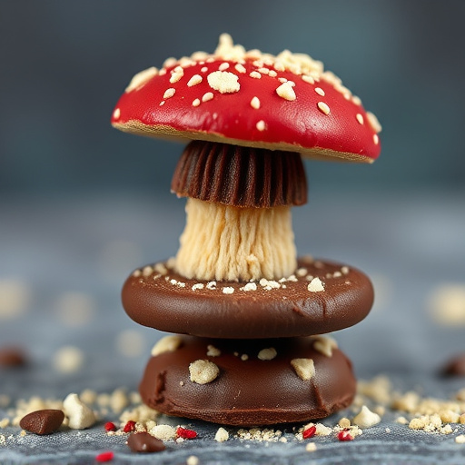 Stacked Magic Mushroom Chocolates Macro