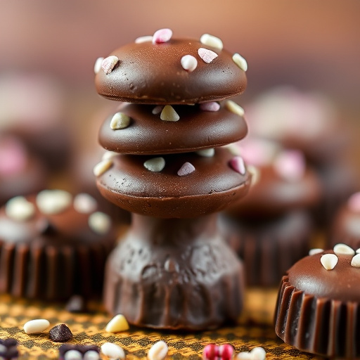 Stacked Magic Mushroom Chocolates Macro