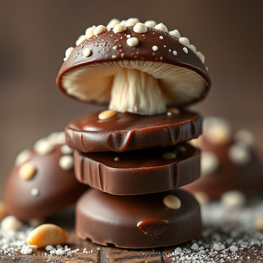 Stacked Magic Mushroom Chocolates Macro