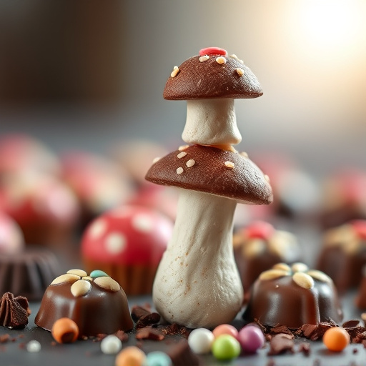 Stacked Magic Mushroom Chocolates Macro