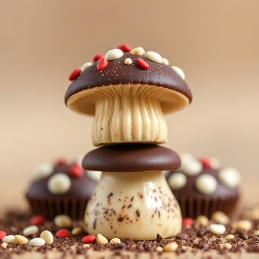 Stacked Magic Mushroom Chocolates Macro