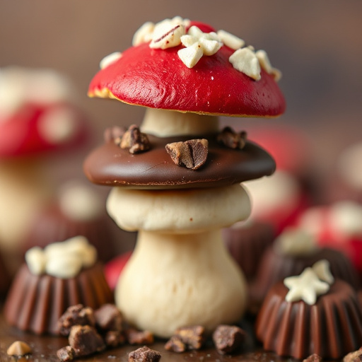 Stacked Magic Mushroom Chocolates Macro