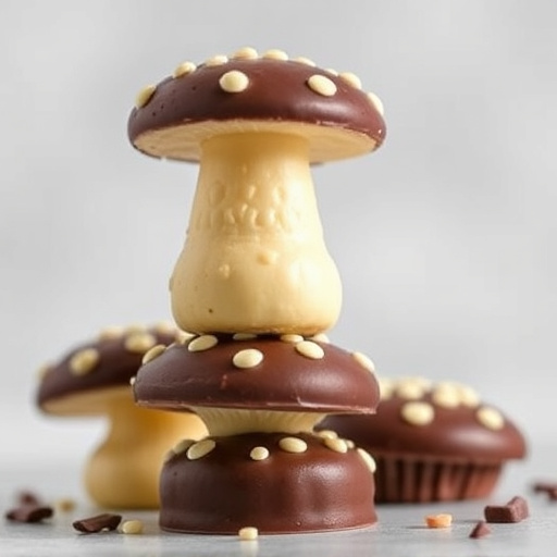 Stacked Magic Mushroom Chocolates Macro