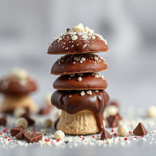 Stacked Magic Mushroom Chocolates Macro