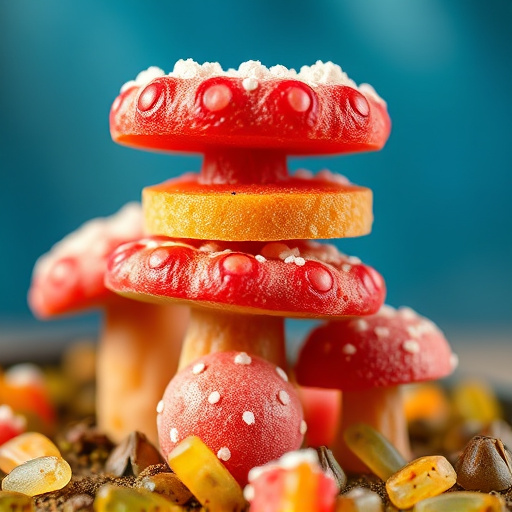 Stacked Magic Mushroom Gummies Macro