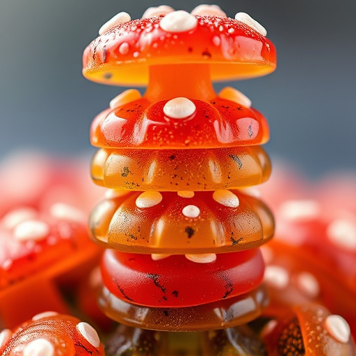 Stacked Magic Mushroom Gummies Macro