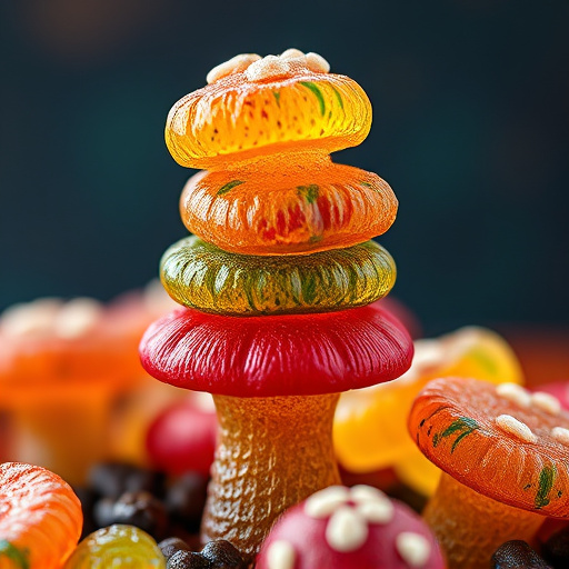 Stacked Magic Mushroom Gummies Macro