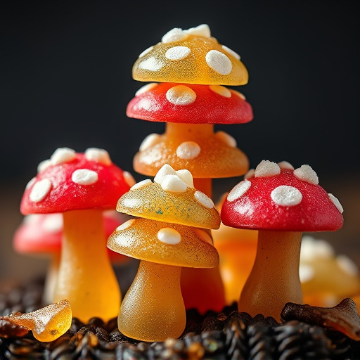 Stacked Magic Mushroom Gummies Macro