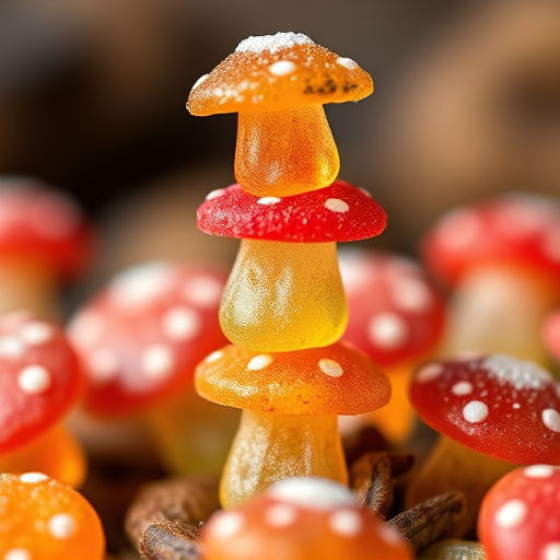 Stacked Magic Mushroom Gummies Macro