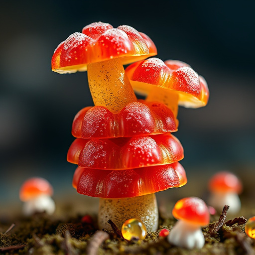 Stacked Magic Mushroom Gummies Macro