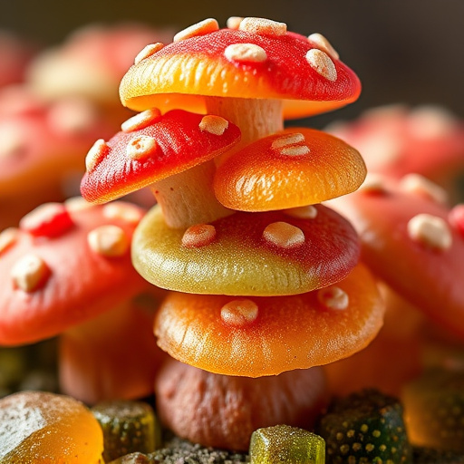 Stacked Magic Mushroom Gummies Macro