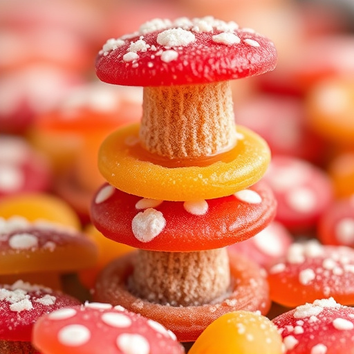 Stacked Magic Mushroom Gummies Macro