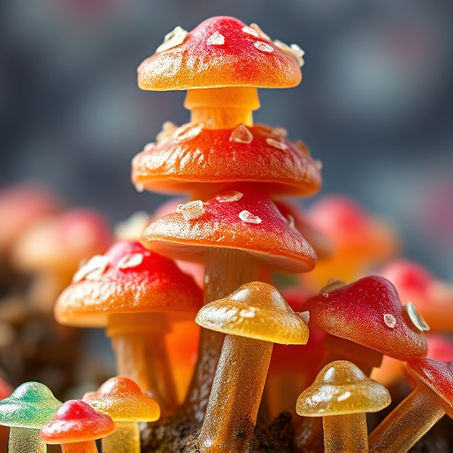 Stacked Magic Mushroom Gummies Macro