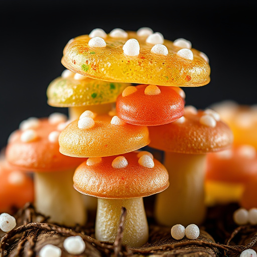 Stacked Magic Mushroom Gummies Macro