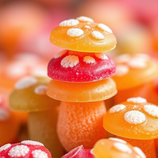 Stacked Magic Mushroom Gummies Macro