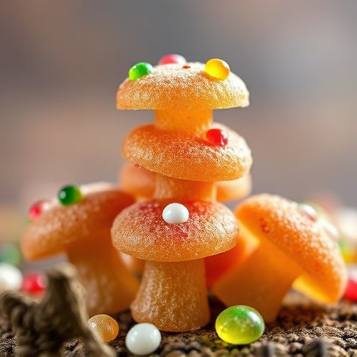 Stacked Magic Mushroom Gummies Macro