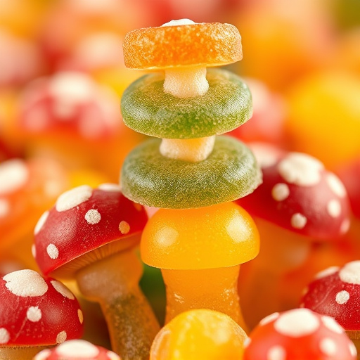 Stacked Magic Mushroom Gummies Macro