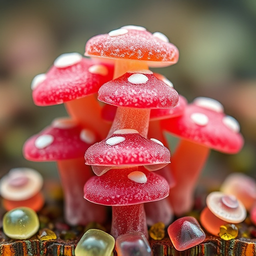 Stacked Magic Mushroom Gummies Macro