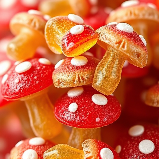 Stacked Magic Mushroom Gummies Macro