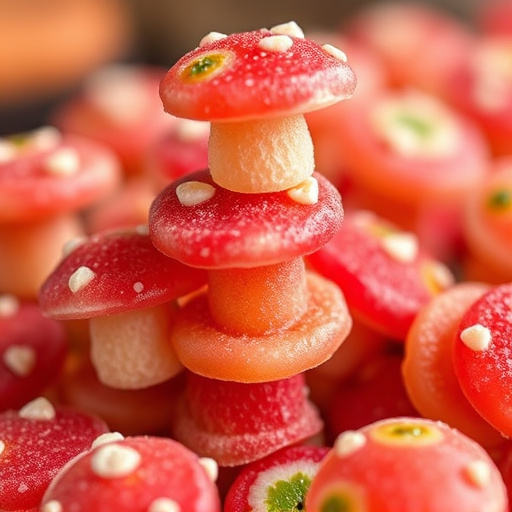 Stacked Magic Mushroom Gummies Macro