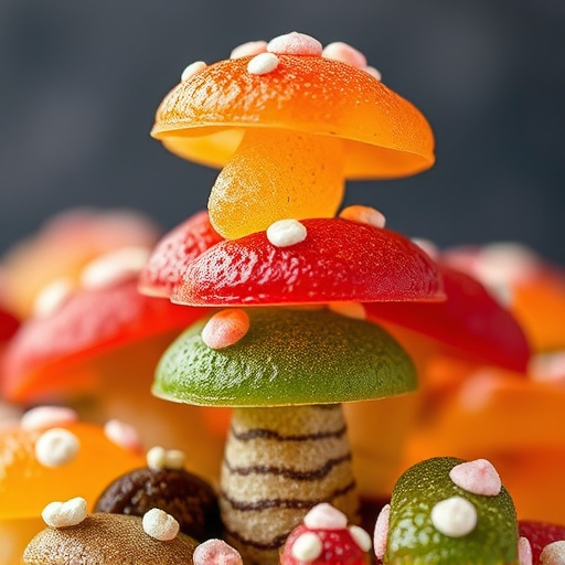 Stacked Magic Mushroom Gummies Macro