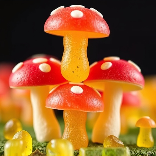 Stacked Magic Mushroom Gummies Macro