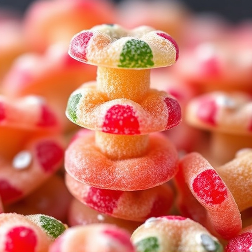 Stacked Magic Mushroom Gummies Macro