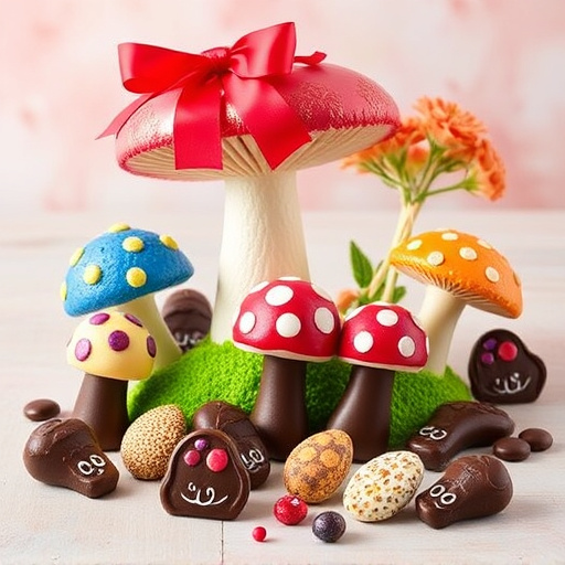 Vibrant Magic Mushroom Chocolates Collection