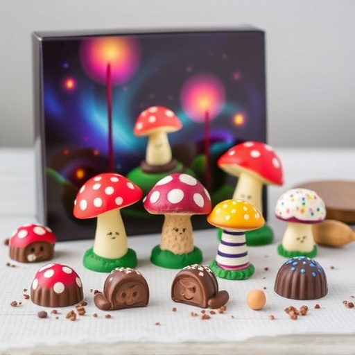 Vibrant Magic Mushroom Chocolates Collection