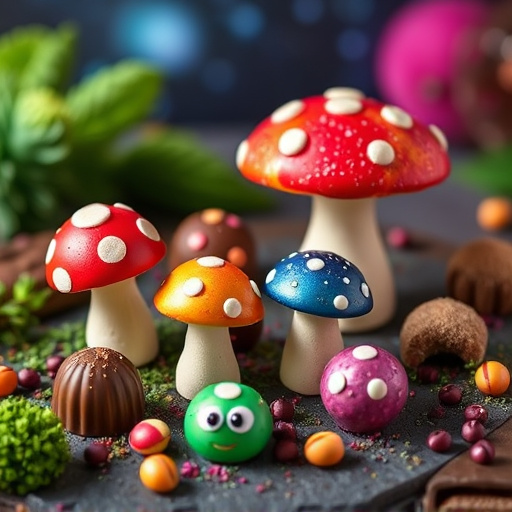 Vibrant Magic Mushroom Chocolates Collection