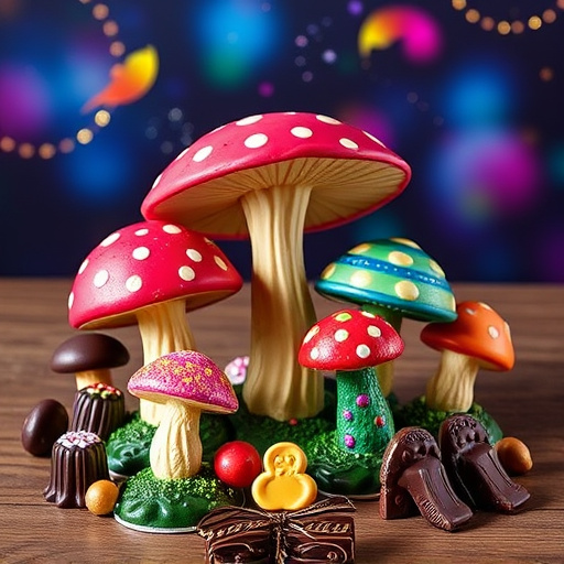 Vibrant Magic Mushroom Chocolates Collection