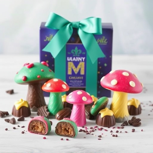 Vibrant Magic Mushroom Chocolates Collection