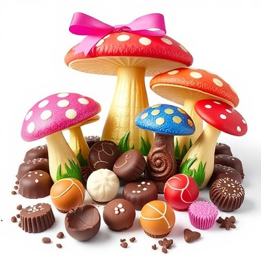 Vibrant Magic Mushroom Chocolates Collection