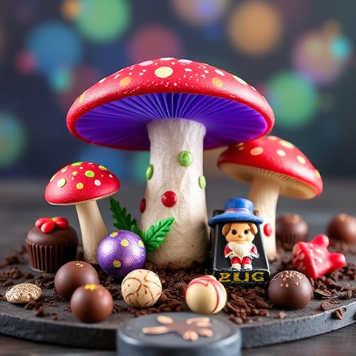 Vibrant Magic Mushroom Chocolates Collection