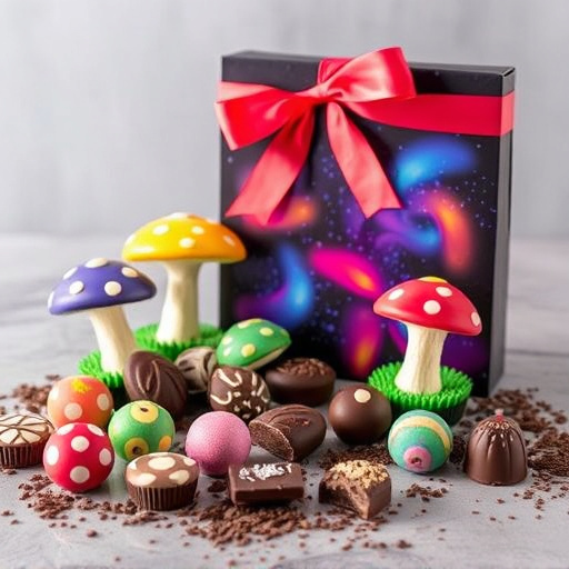 Vibrant Magic Mushroom Chocolates Collection