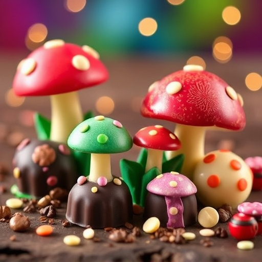 Vibrant Magic Mushroom Chocolates Collection