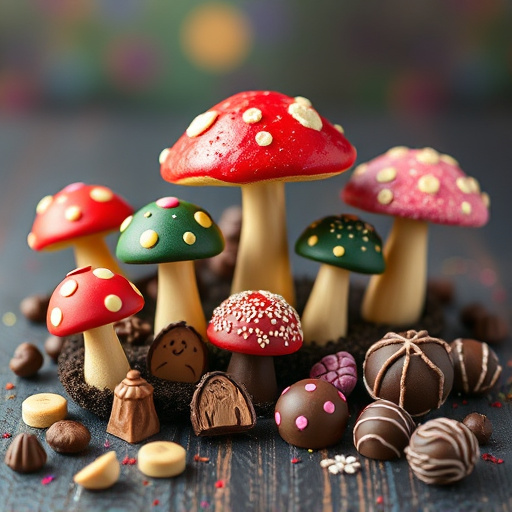 Vibrant Magic Mushroom Chocolates Collection