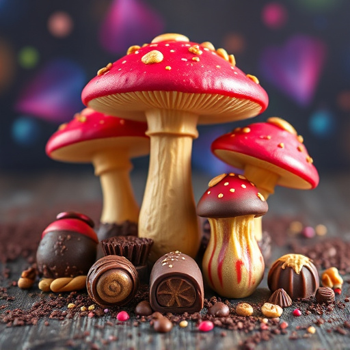 Vibrant Magic Mushroom Chocolates Collection