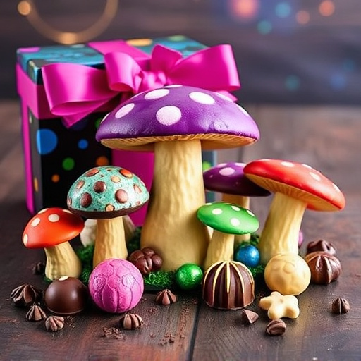 Vibrant Magic Mushroom Chocolates Collection