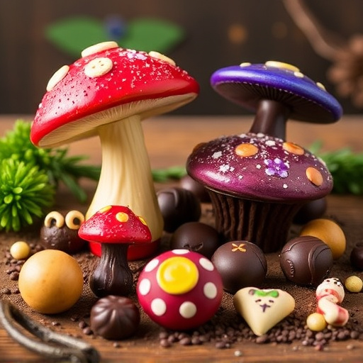 Vibrant Magic Mushroom Chocolates Collection