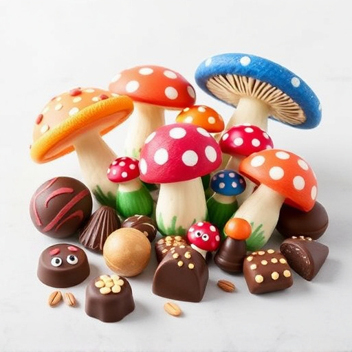 Vibrant Magic Mushroom Chocolates Collection