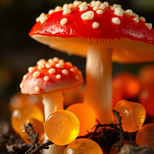 Amanita Magic Mushroom Gummies Close-Up