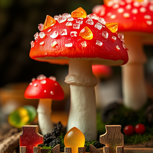 Amanita Magic Mushroom Gummies Close-Up