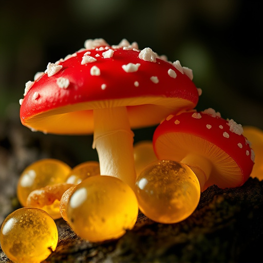 Amanita Magic Mushroom Gummies Close-Up