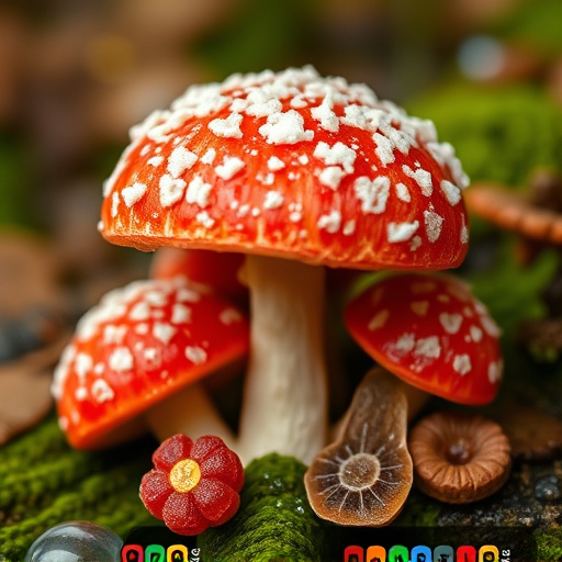 Amanita Magic Mushroom Gummies Close-Up