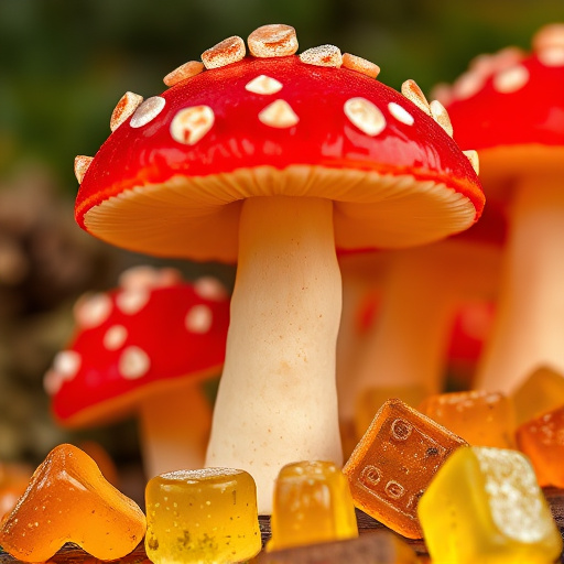 Amanita Magic Mushroom Gummies Close-Up