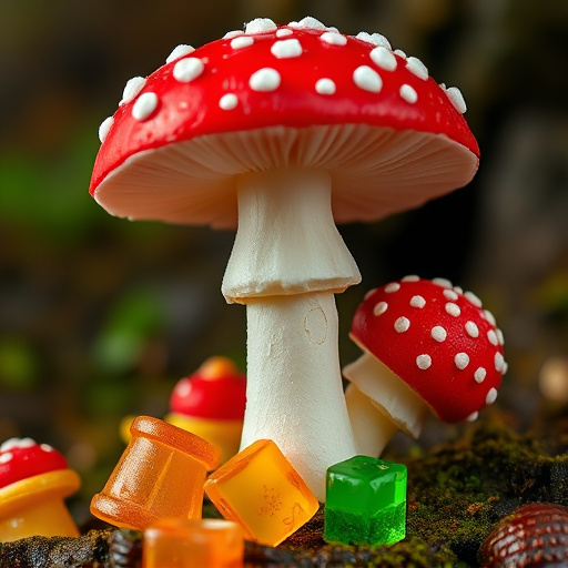 Amanita Magic Mushroom Gummies Close-Up